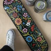 2021 Gala Auction - Dana Tanamachi hand-painted skateboard deck